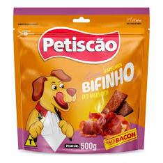 Bifinho Mastigável Bacon Petiscão Formato Tablet Pacote 500 G ( SUPER MACIO )