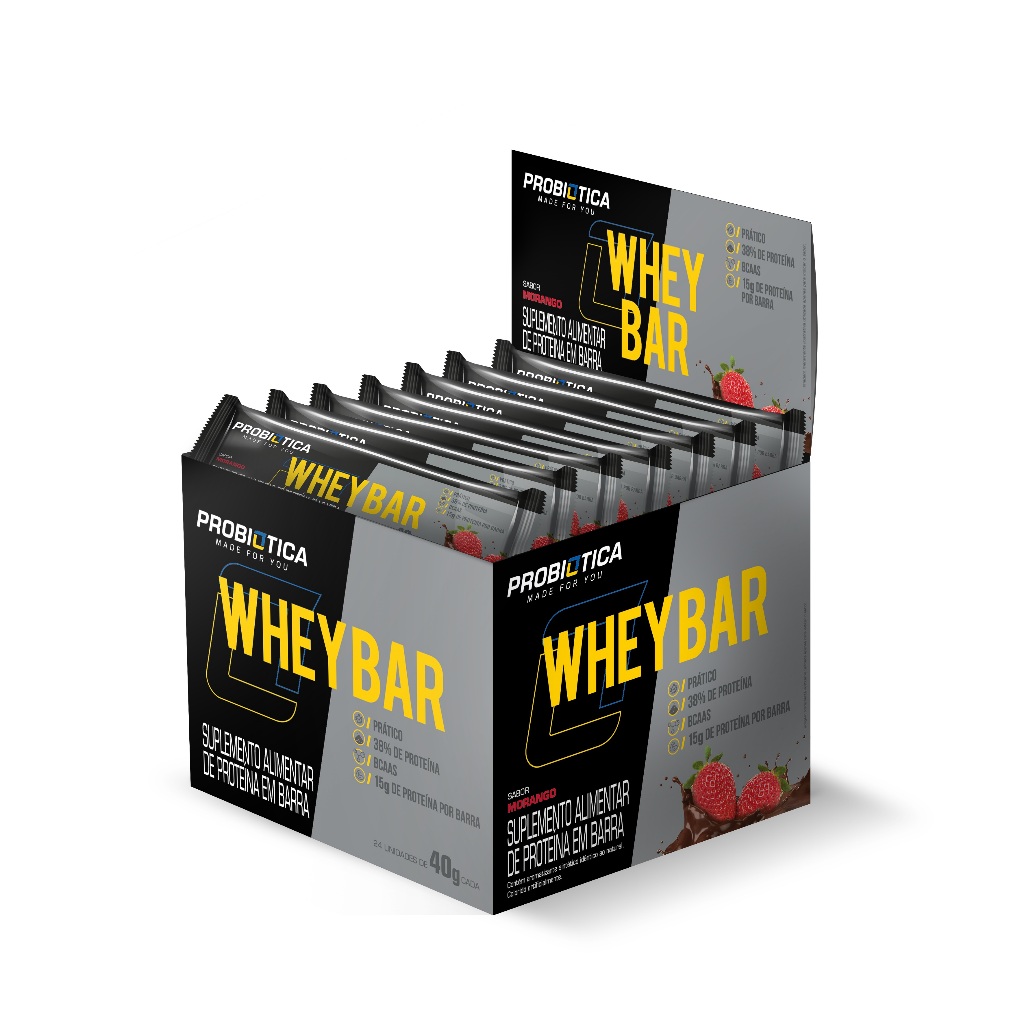 Kit 24x Whey Bar High Protein 40g Diversos Sabores Probiótica - Health