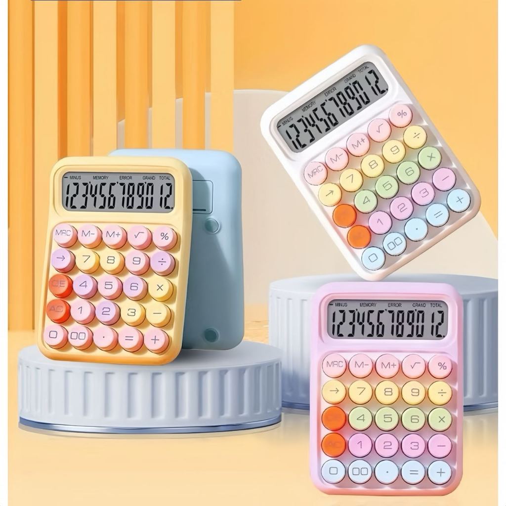 Calculadora Colorida De 12 Dígitos Teclado Mecânico De Ponto Grande Escola & Papelaria De Escritório-Tong