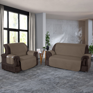 Kit Protetores de Sofa 02 e 03 Lugares Matelado Capa de Sofá Pet em Oferta na Shopee