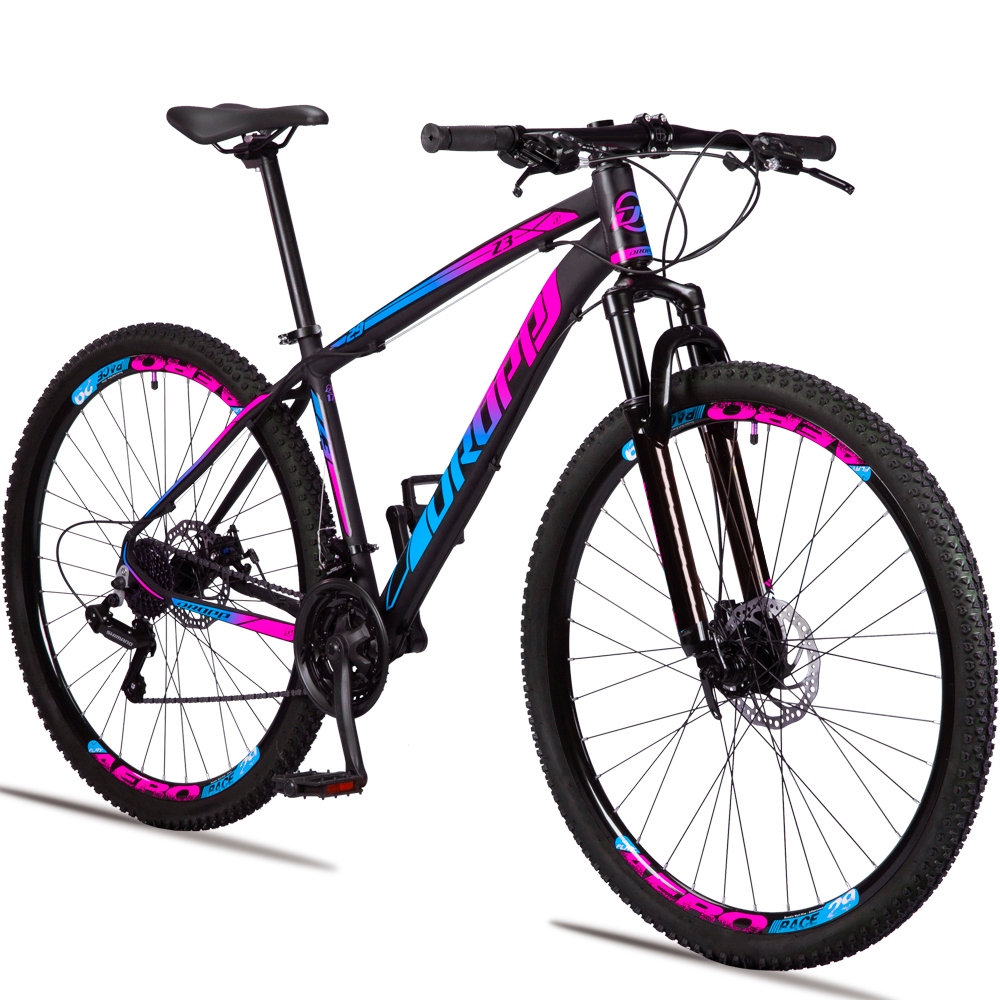 Bicicleta Aro 29 Dropp Z3 Câmbios Shimano 21 Vel Marchas Freio a Disco Mecânico com Suspen...
