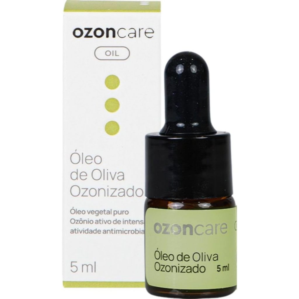 Óleo de Oliva 100 puro Ozonizado Natural Vegano 5ml ozoncare hidratante psoríase cicatrizante ferida