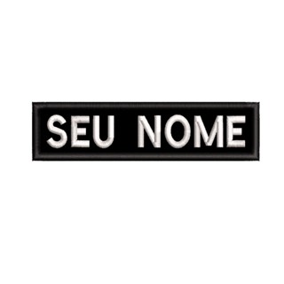 Patch Bordado:  Sutache Seu nome Tarja de Identificação em Oferta na Shopee