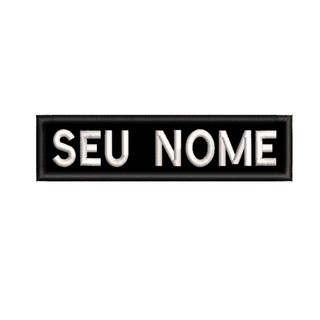 Patch Bordado:  Sutache Seu nome Tarja de Identificação