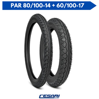Par Pneu 60/100-17 + 80/100-14 Biz 100 125 Pop 100 110i em Oferta na Shopee