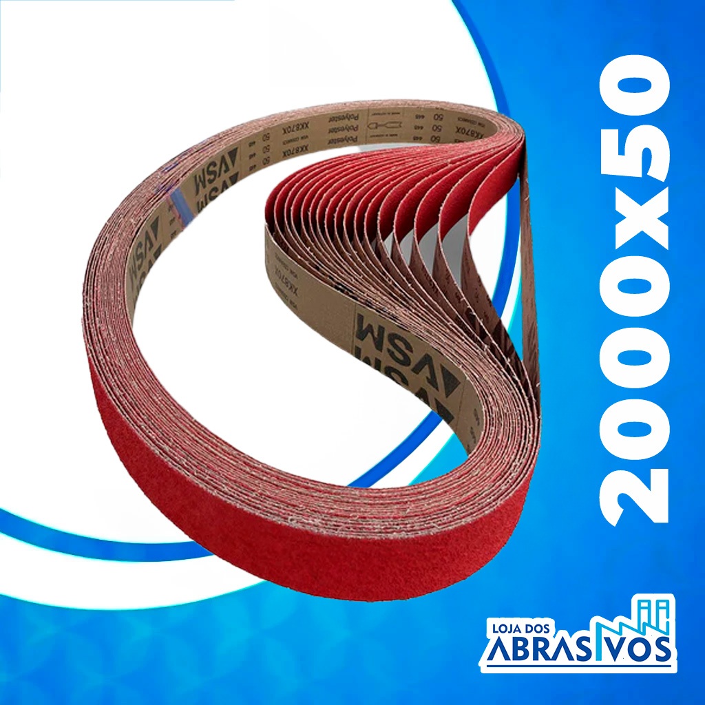 Cinta Lixa 2000x50 VSM Ceramics XK870X Escolha Grão Cinta Lixa P/ Cutelaria Lixa Cinta Cerâmica 1 Pç