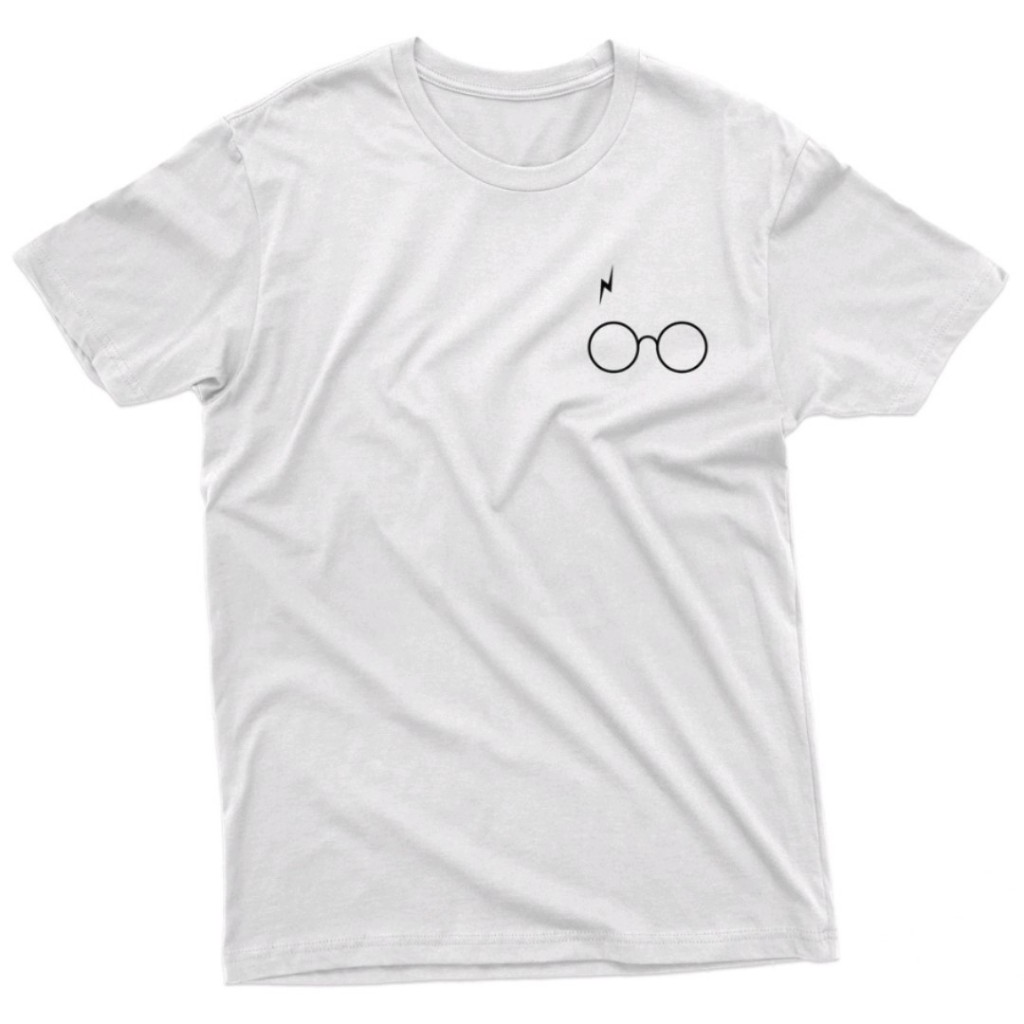 Camiseta Masculina Confortável Lançamento Harry Potter Peito Tecido 100% Algodão