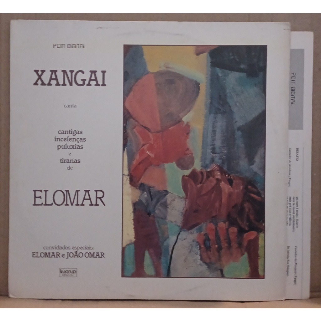 LP Disco De Vinil Xangai Canta Elomar - Com Encarte - LP Excelente Capa Ótima Ler Descrição