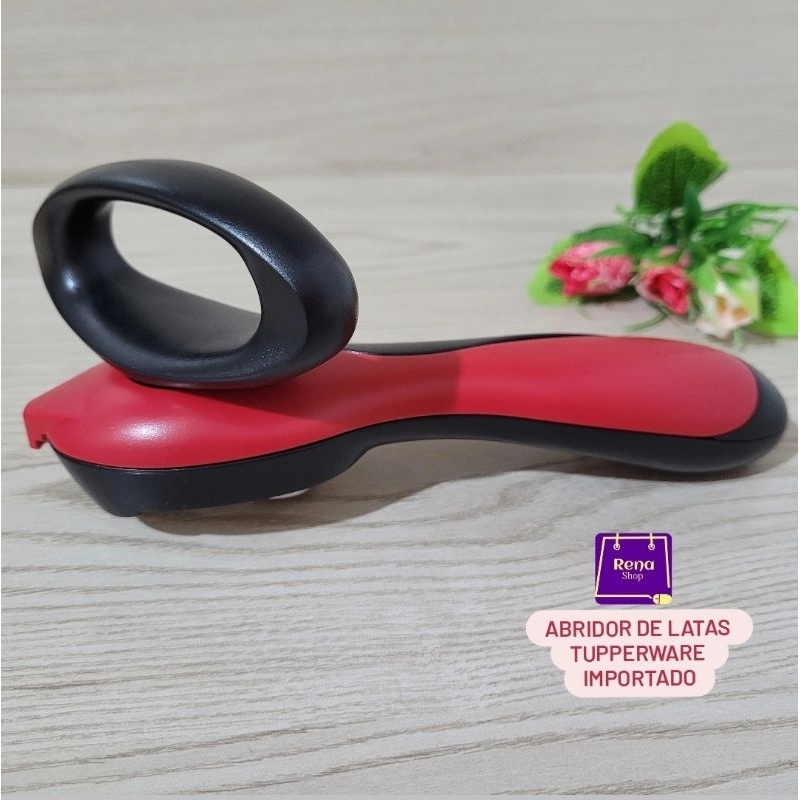 Abridor De Latas Importado Tupperware Preto e Vermelho - Original