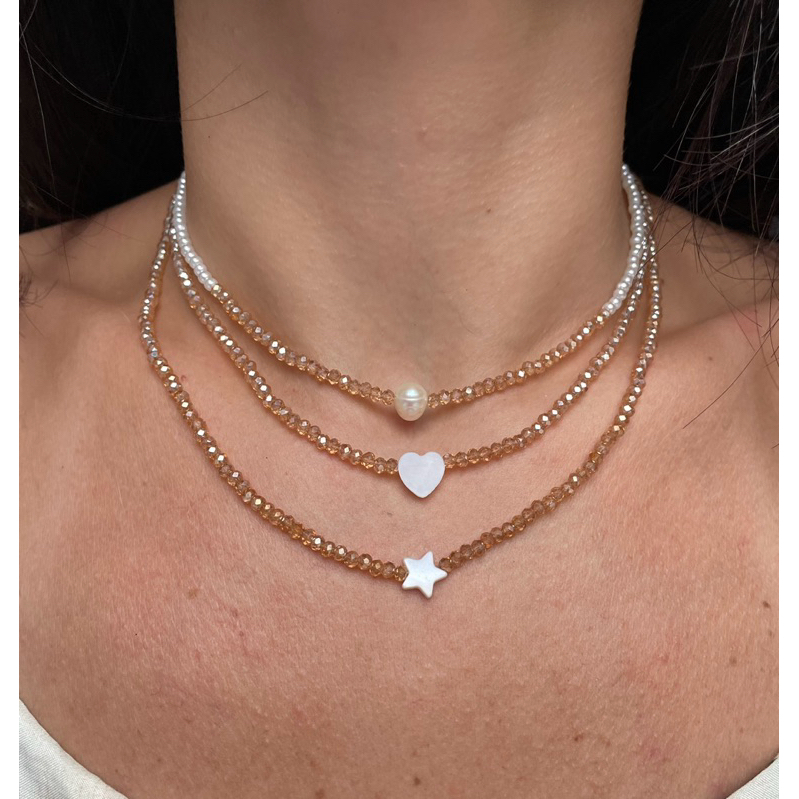 Chocker cristal e entremeios diversos