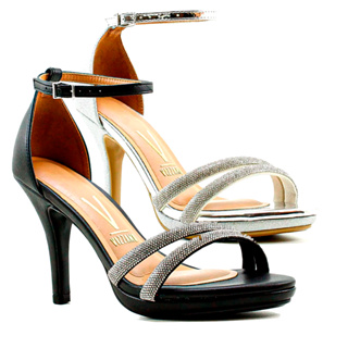 Sandalia Vizzano Salto Alto Stiletto Brilho Feminina Meia Pata 62101037 em Oferta na Shopee
