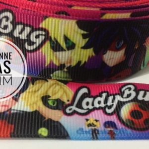 Fita de Gorgurão Ladybug N5 para Laços e Tiaras