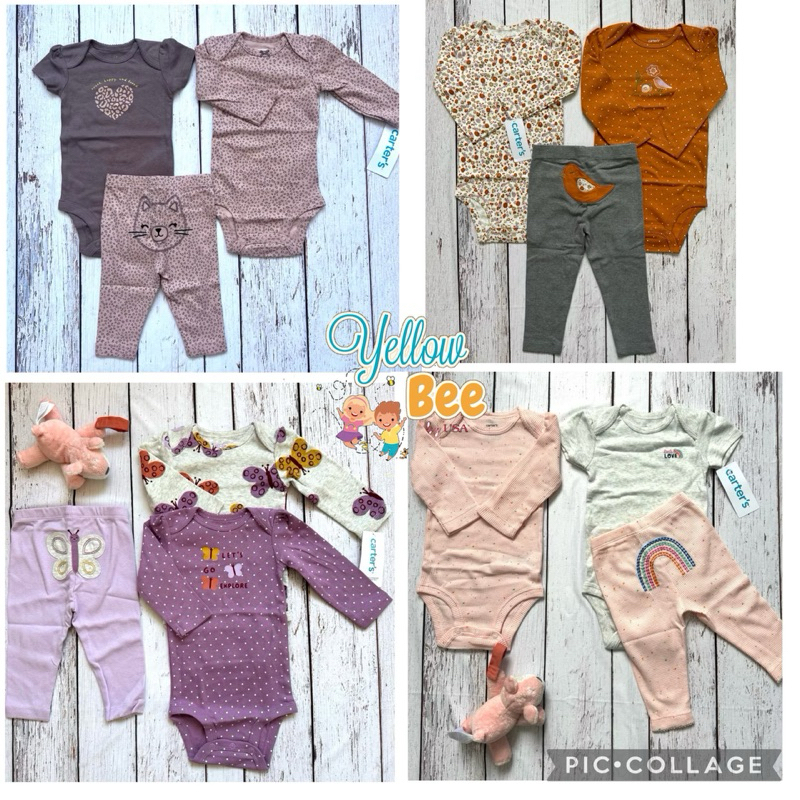 TRIO COM BODY E CALÇA CARTERS -MENINA- RN A 24M