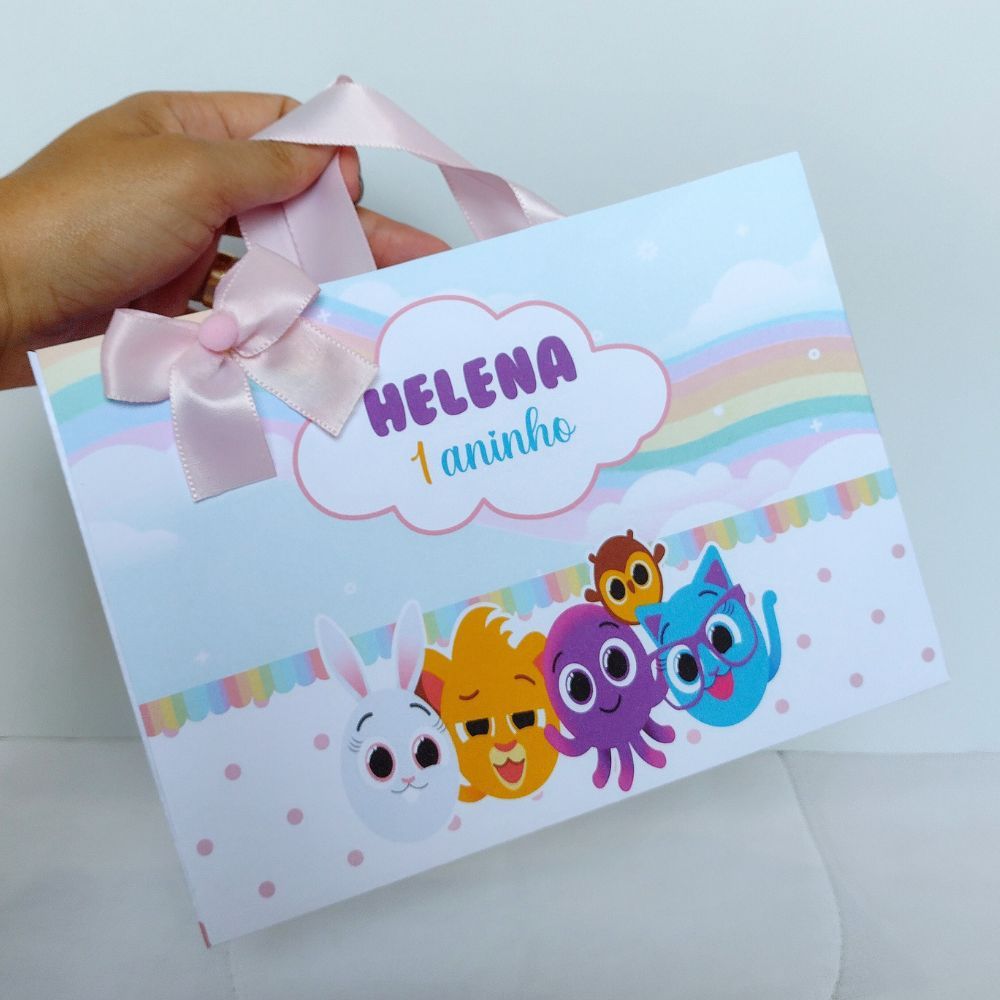 Sacolinha Bolofofos Menina Personalizado / Lembrancinha para Festa Aniversário