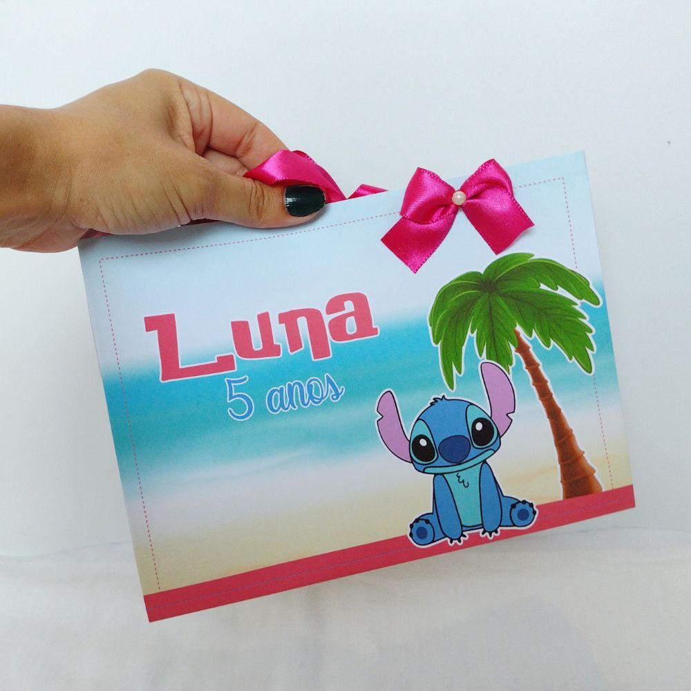 Sacolinha Stitch Personalizado / Lembrancinha para Festa Aniversário