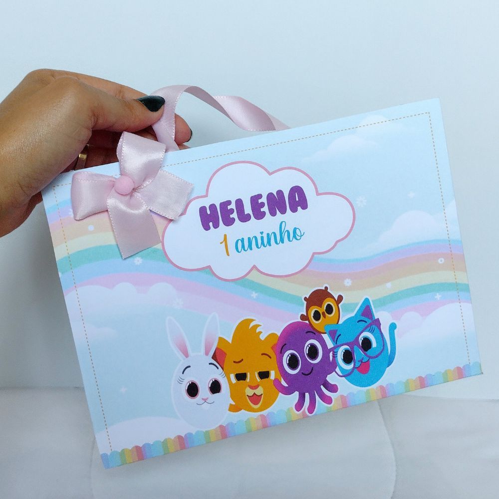 Sacolinha Bolofofos Menina Personalizado / Lembrancinha para Festa Aniversário