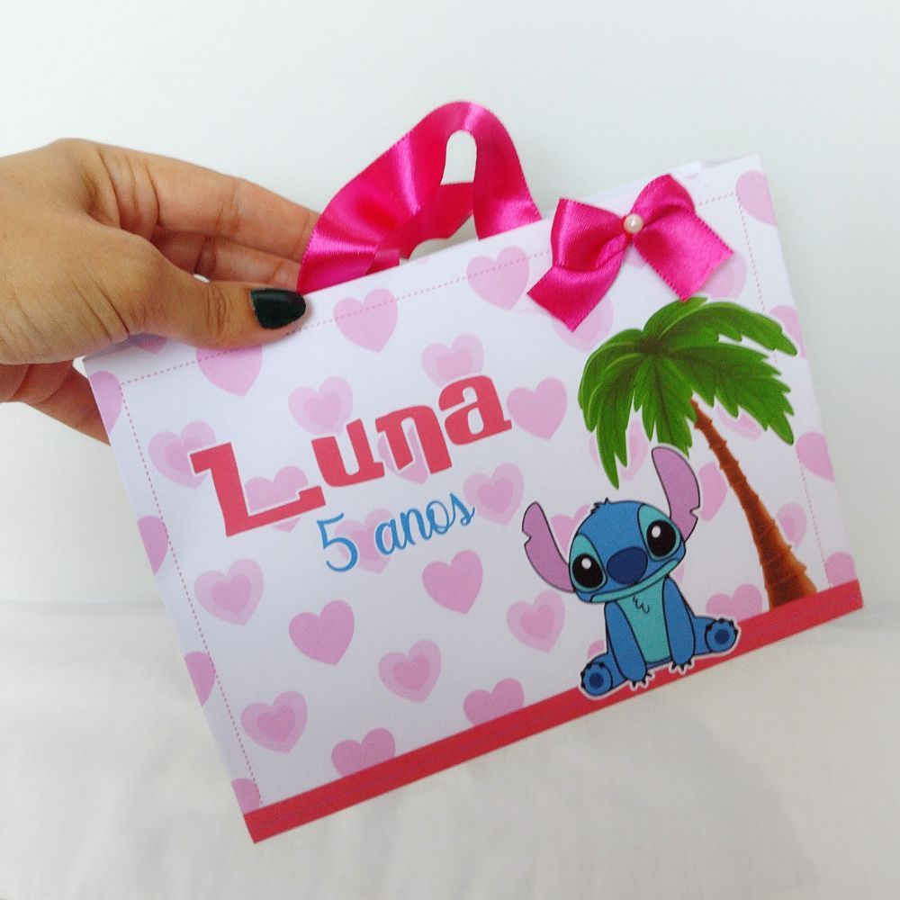 Sacolinha Stitch Personalizado / Lembrancinha para Festa / Aniversário
