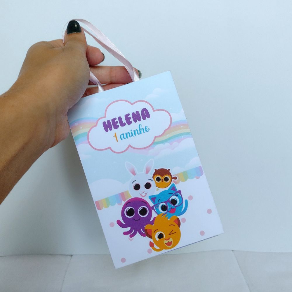 Sacolinha Bolofofos Menina Personalizado / Lembrancinha para Festa / Aniversário
