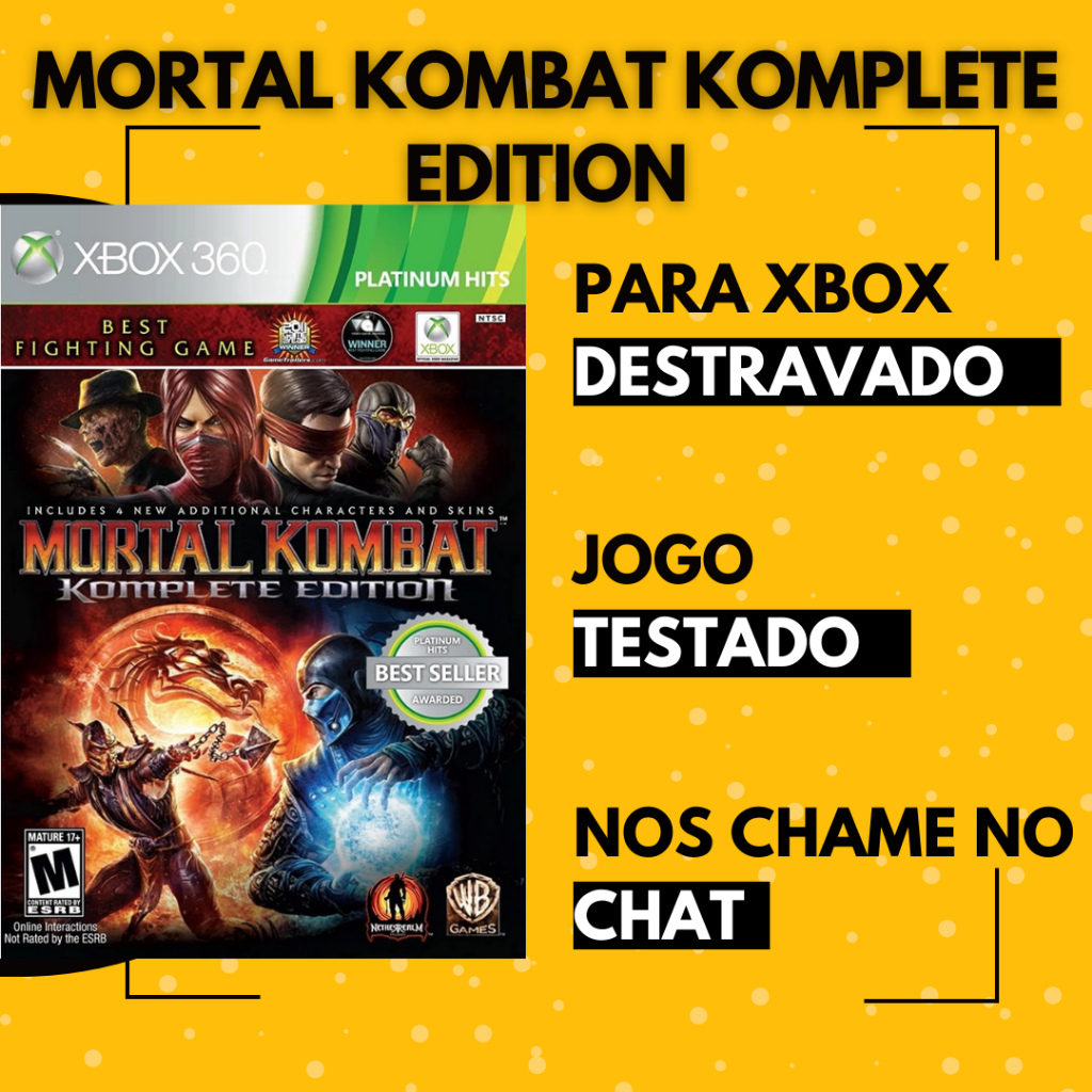 JOGO XBOX 360 - Mortal Kombat Komplete Edition - LUTA - XBOX 360