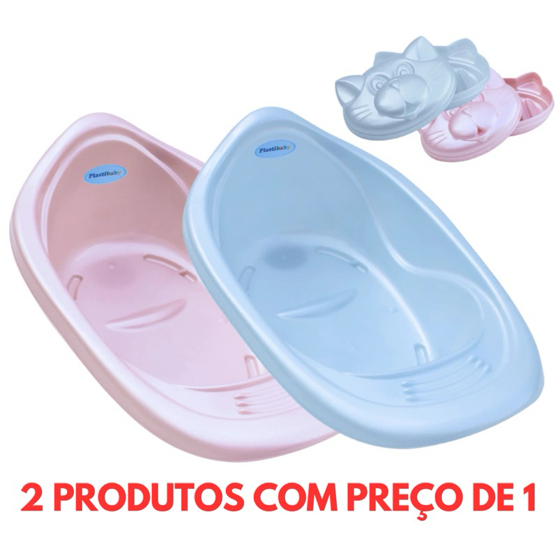 Banheira de bebe 22L Resistente Infantil Menina Menino Design Anatômico acompanha saboneteira em Oferta na Shopee