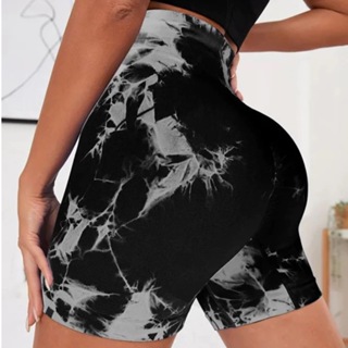 Short Esportivo Academia Sem Costura Levanta Bumbum Tie-dye Tamanho Unico em Oferta na Shopee