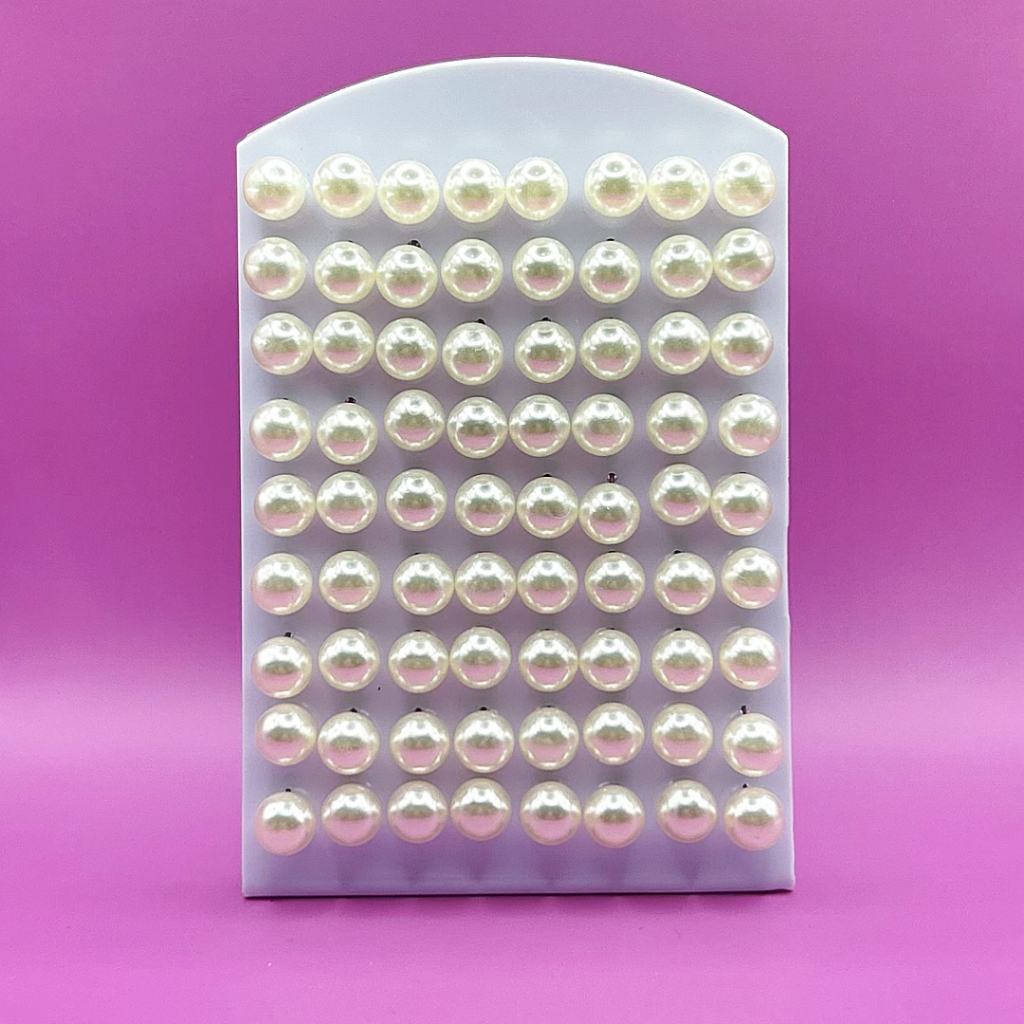 Cartela com 72 Brinco de Pérola em Oferta na Shopee