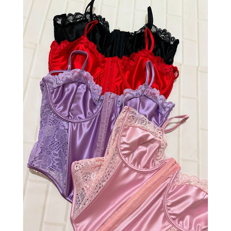 Corset Renda Acetinado