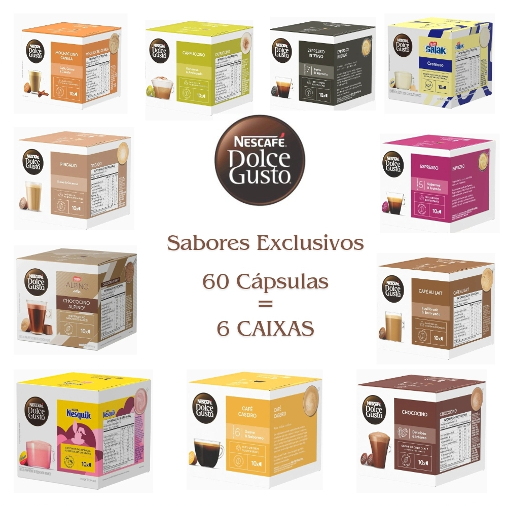 DOLCE GUSTO Kit 60 Capsulas de Café SABORES EXCLUSIVOS STARBUCKS TRADICIONAIS em Oferta na Shopee