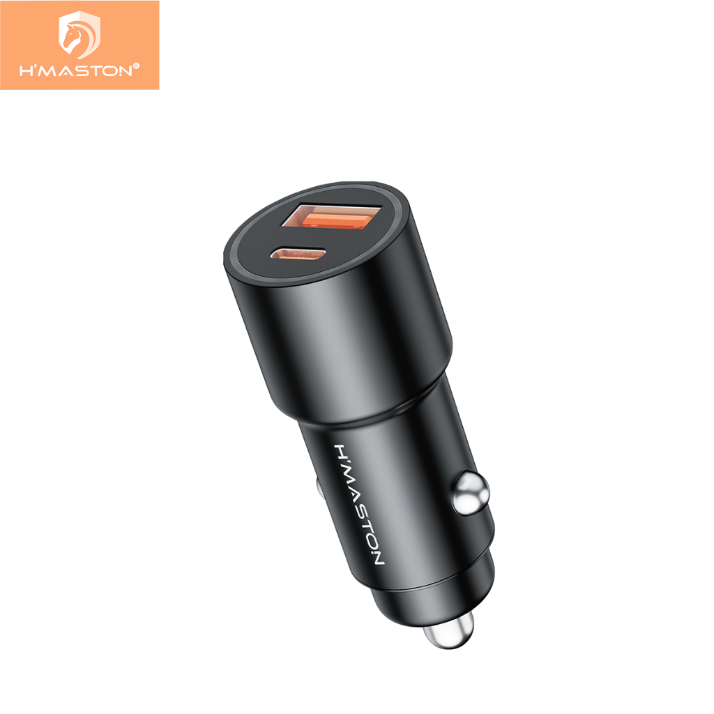 H'maston L09 Carregador Veicular turbo TIPO C + USB 45W Turbo Carregamento rápido/Universal - Mobile & Gadgets