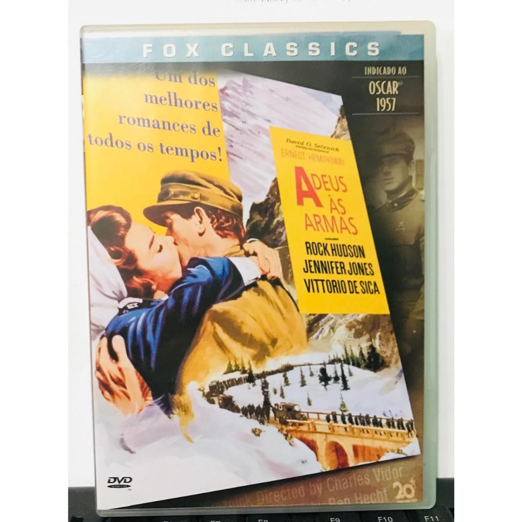 DVD Adeus às Armas.  Rock Hudson, Jennifer Jones.  LER COM ATENÇÃO.
