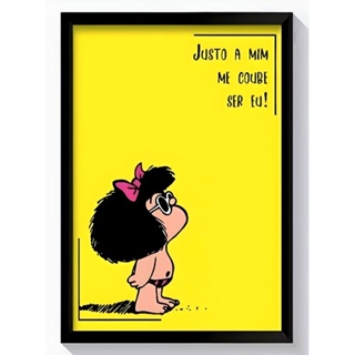 Quadro decorativo 1 peça 20x30 Mafalda Quarto Sala em Oferta na Shopee