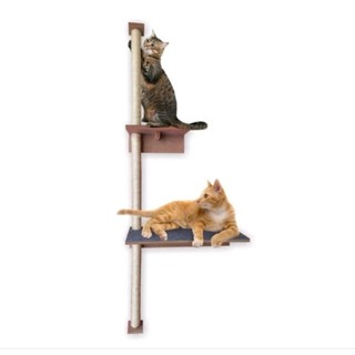 Torre de arranhador para gatos 1.50 METROS com 2 prateleira c/ carpete