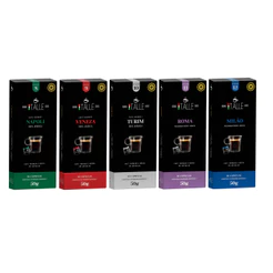 Café em cápsula torrado e moído compativel capsulas cafe Nespresso café Italle 100 unidades