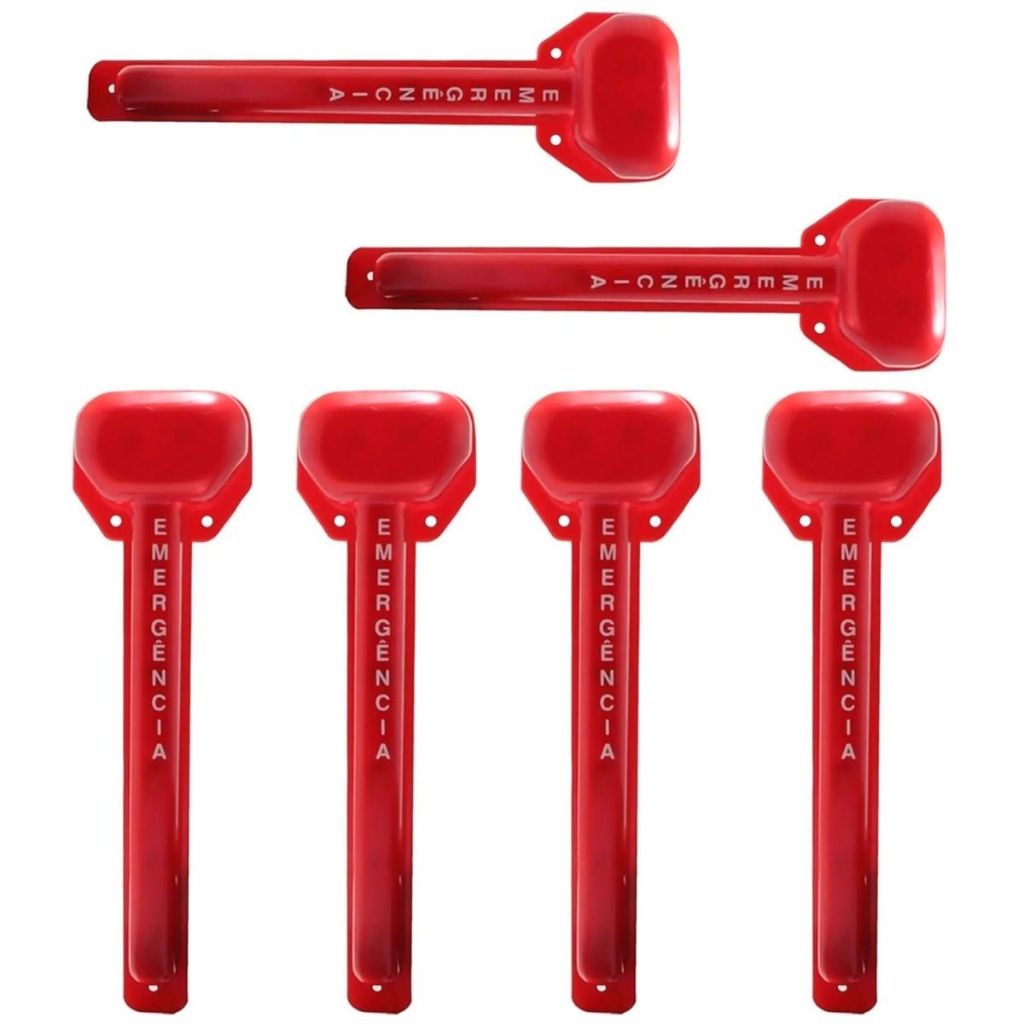 LACRE CAPA MARTELO EMERGENCIA UNIVERSAL ONIBUS VAN ESCOLAR  6 UNIDADES em Oferta na Shopee