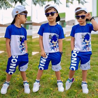 Conjunto Infantil Juvenil Menino Camisa + Bermuda masculina Infantil Dry Fit Personagens em Oferta na Shopee
