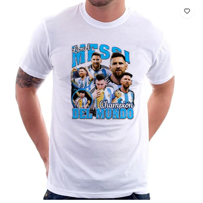 Camiseta Messi Champion Del Mundo Camisa Lionel Messi