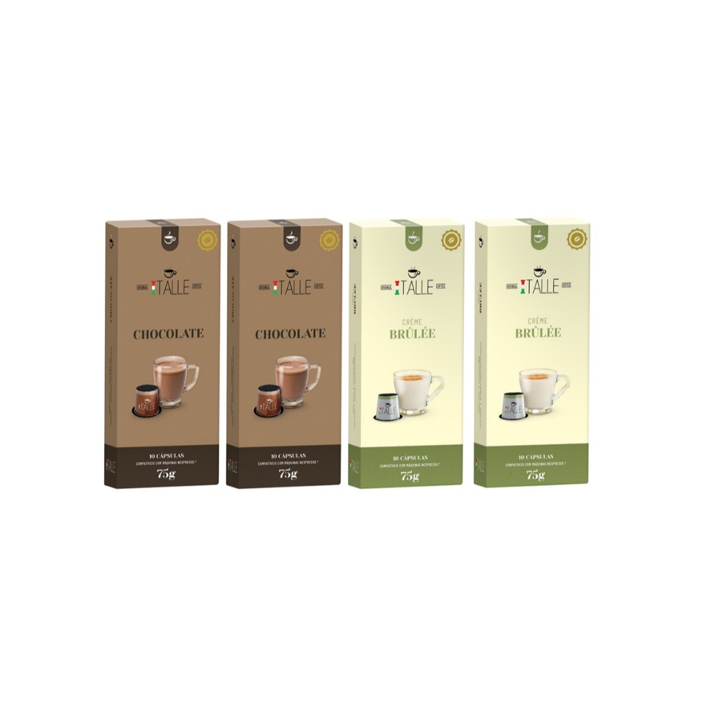 Chocolate Cápsulas Nespresso Café Italle 40 Unid em Oferta na Shopee