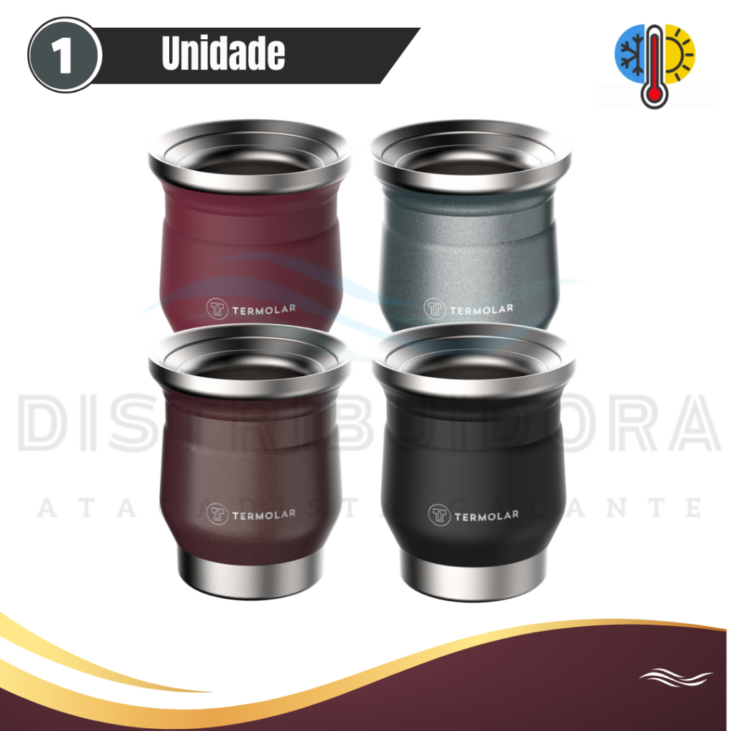 Cuia Térmica de Inox 250ml Chimarrão Tereré Termolar