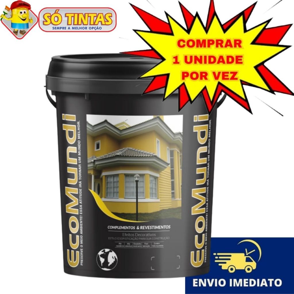 Textura Arenitto Acabamento Brilhante 23 kg Alta Resistência Fácil Manutenção - EcoMundi em Oferta na Shopee