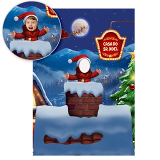 Painel de Festa Decoração Natal Retangular Vazado Lateral Interativo Sublimado Em Tecido 1,50x2,20 em Oferta na Shopee