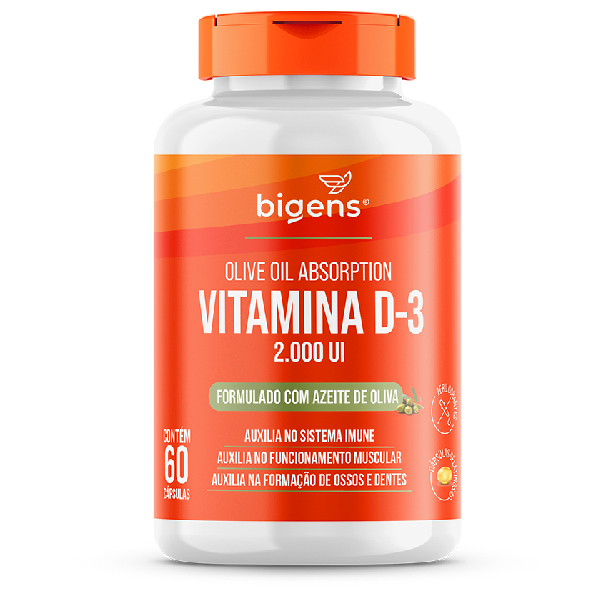 BIGENS VITAMINA D3 2000UI ÓLEO DE OLIVA em Oferta na Shopee