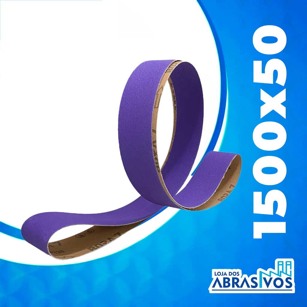 Cinta de Lixa 1500x50 - Para Cutelaria Vários Grãos - Unidade - Lixa Cinta Cerâmica PS990 - BORA 7