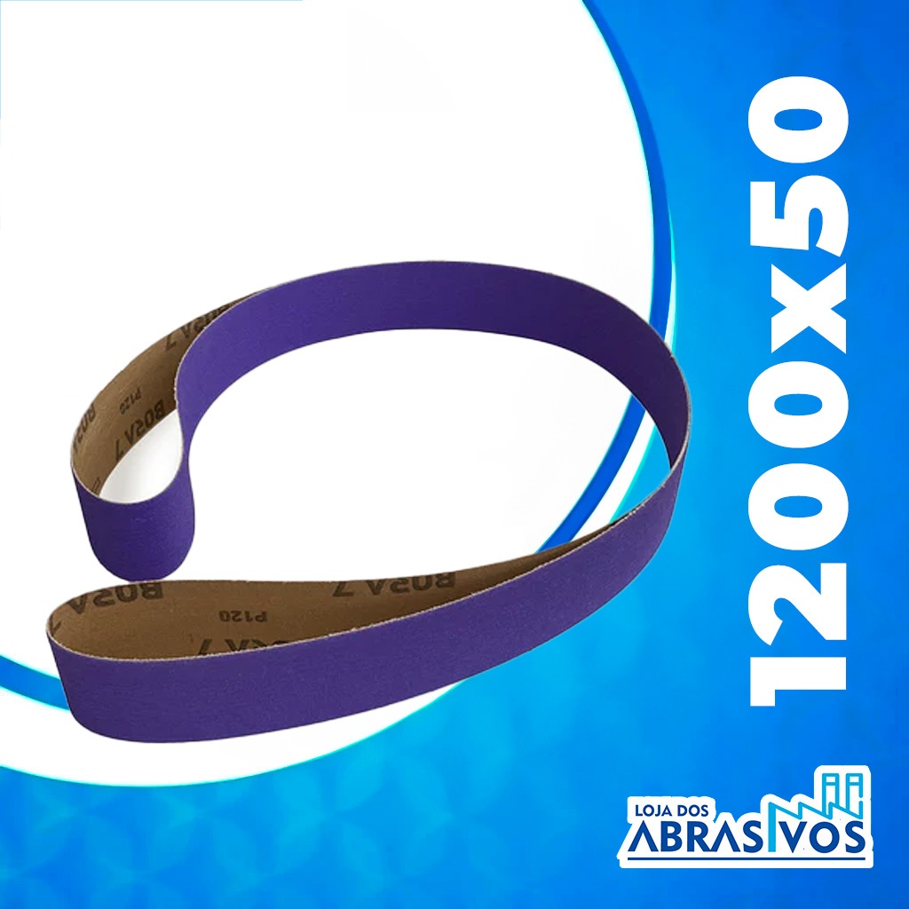 Cinta de Lixa 1200x50 - Para Cutelaria Vários Grãos - Unidade - Lixa Cinta Cerâmica PS990 - BORA 7