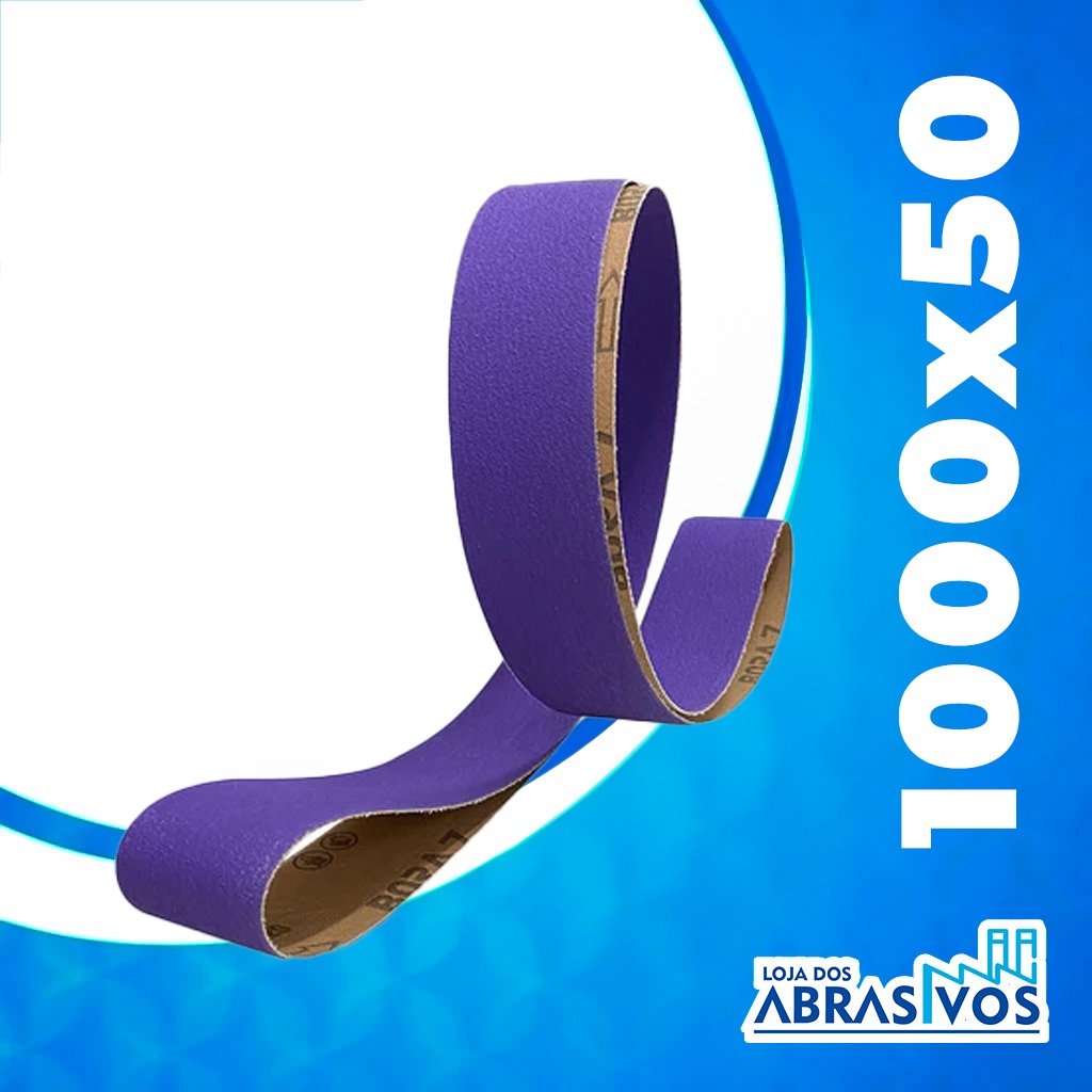 Cinta de Lixa 1000x50 - Para Cutelaria Vários Grãos - Unidade - Lixa Cinta Cerâmica PS990 - BORA 7