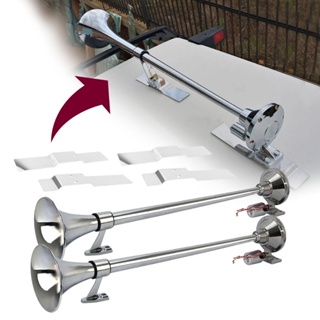 Kit 2x Buzina Marítima Caminhão 74cm Bivolt Com Suporte Fixação Pronto Uso Sem Furação em Oferta na Shopee