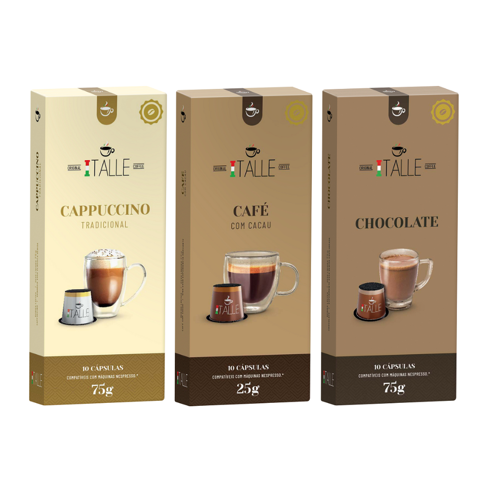 Cápsula Nespresso Chocolate Cappuccino Cacau Café Italle 30 Capsulas em Oferta na Shopee