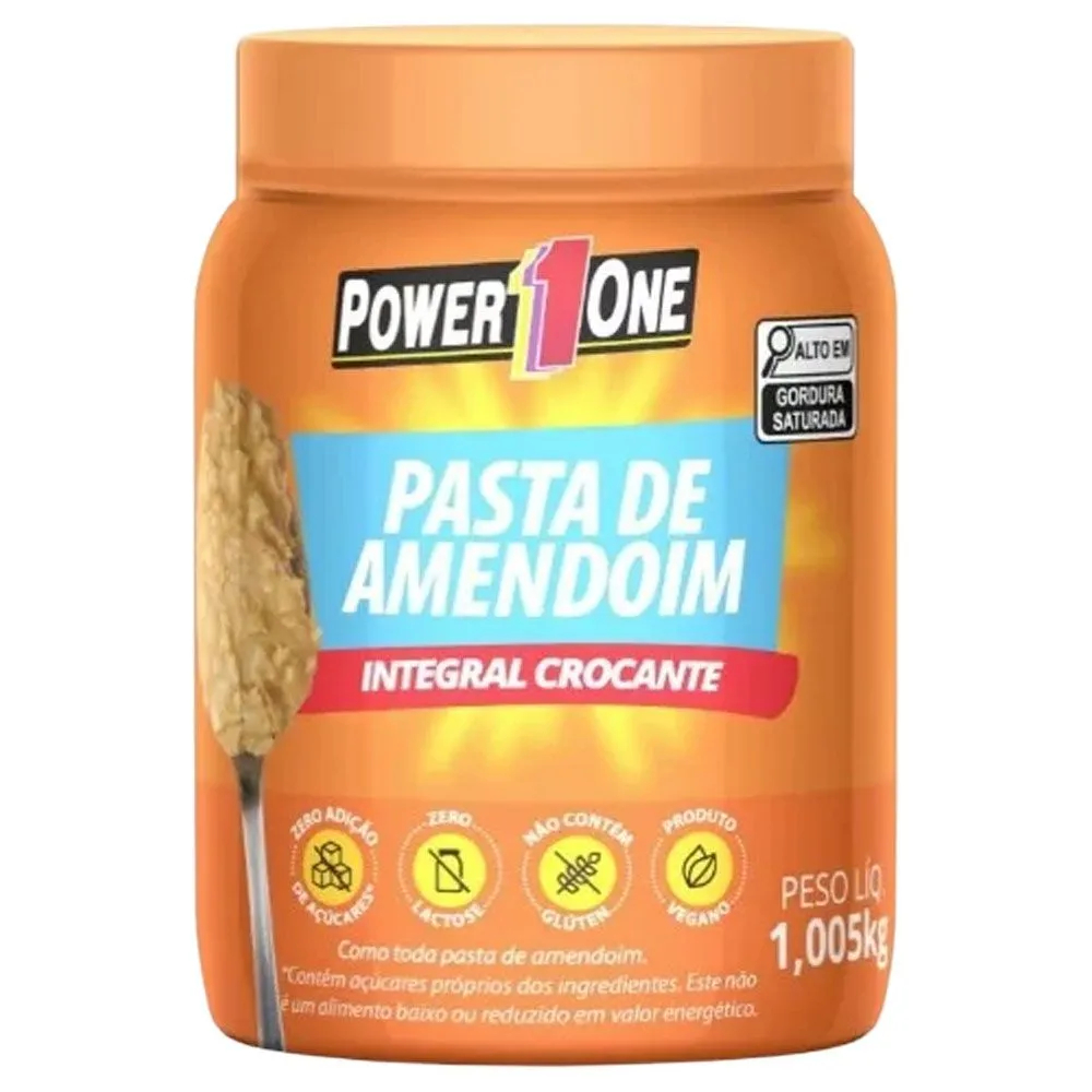 Pasta de Amendoim Power One Integral Crocante 1kg