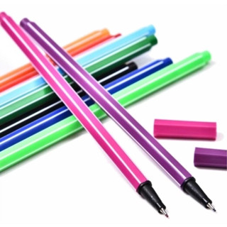 Kit com 12 ou 24 Canetas Coloridas Fineliner Ponta Fina 0.4mm em Oferta na Shopee