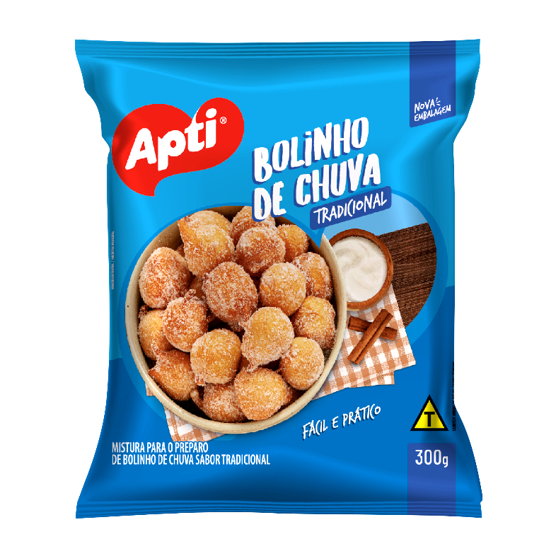 KIT COM 2 MISTURAS PARA O PREPARO DE BOLINHO DE CHUVA SABOR TRADICIONAL 300g APTI em Oferta na Shopee
