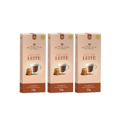 Café com leite Cápsulas Compatíveis Nespresso Café Italle 3 Caixas